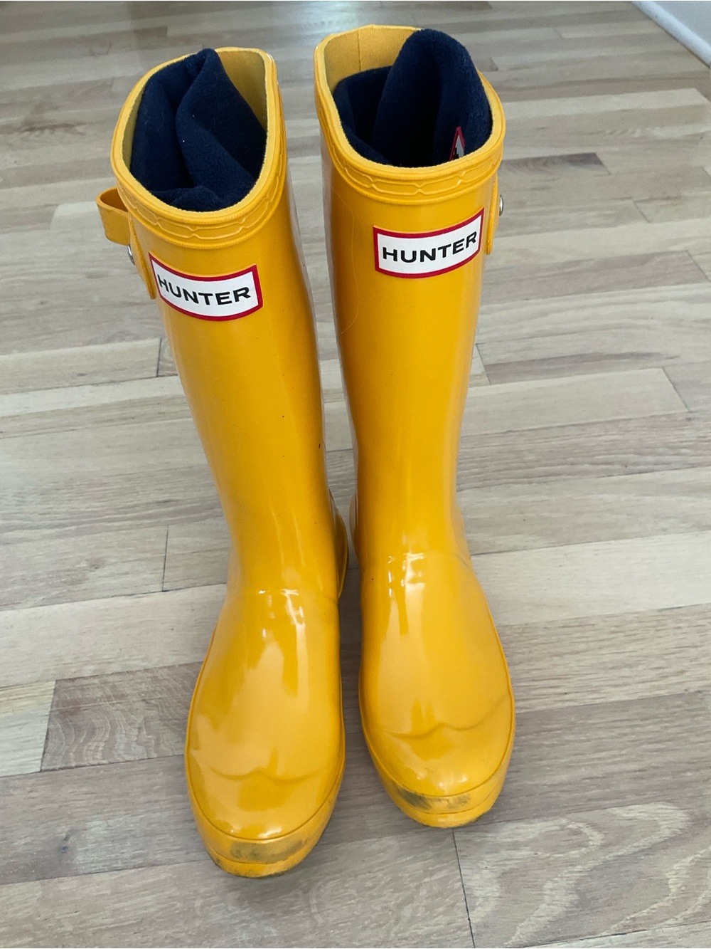 Hunter Kids Yellow Rain Boots